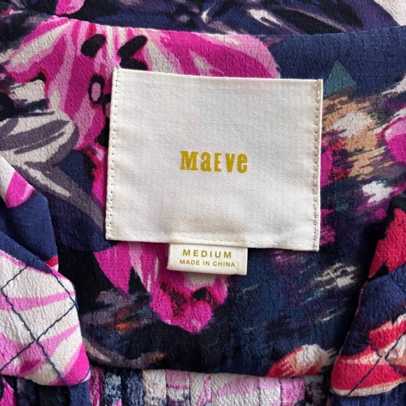 Anthropologie | Maeve | Drop Waist Floral Dress | 3/4 Length Sleeves | Boho - Picture 3 of 7